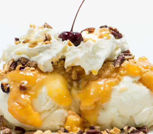 Summer Seasonal Sundae: Peaches & Cream
